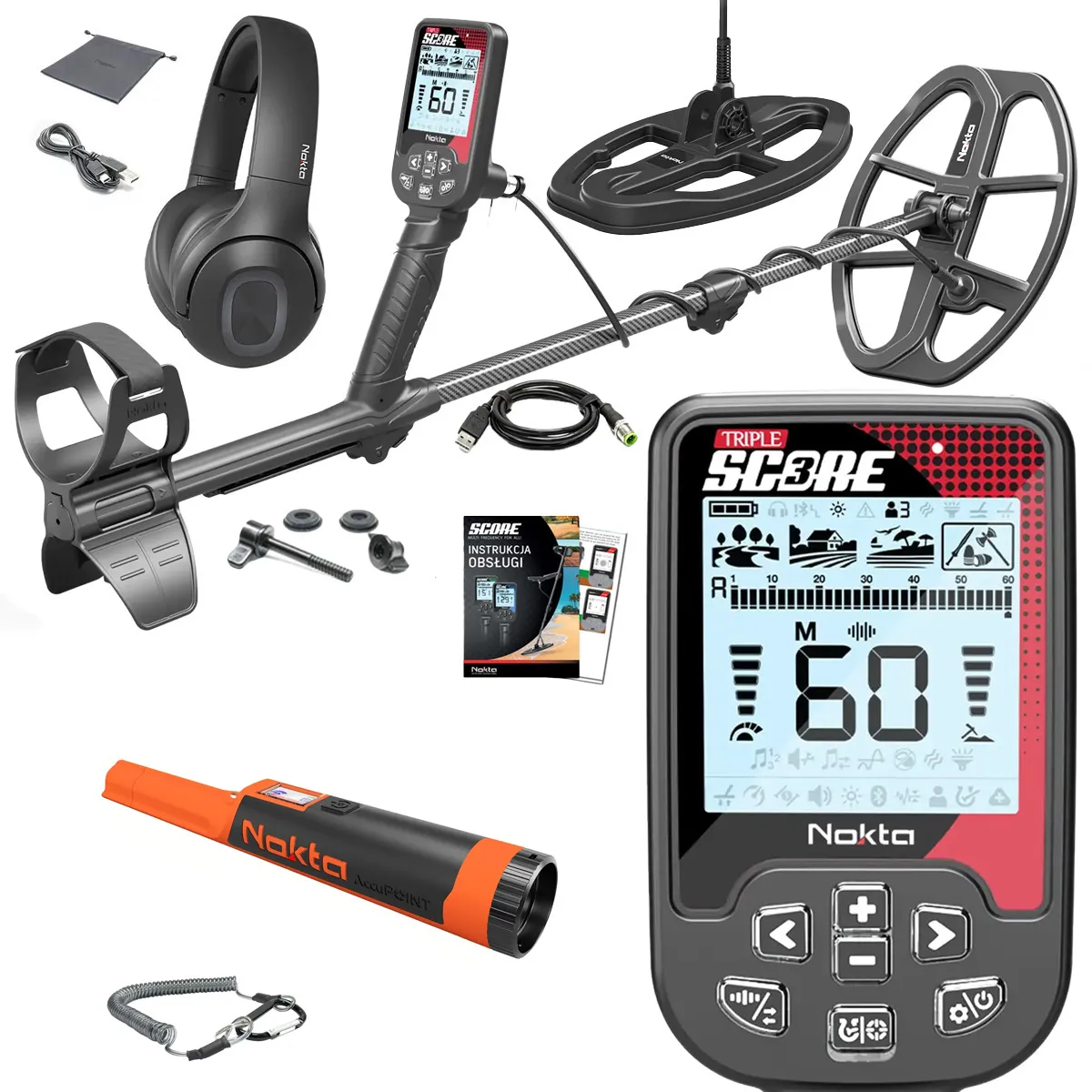 Nokta Triple Score 3 Pro Pack + AccuPOINT Lite - Wykrywacz metali